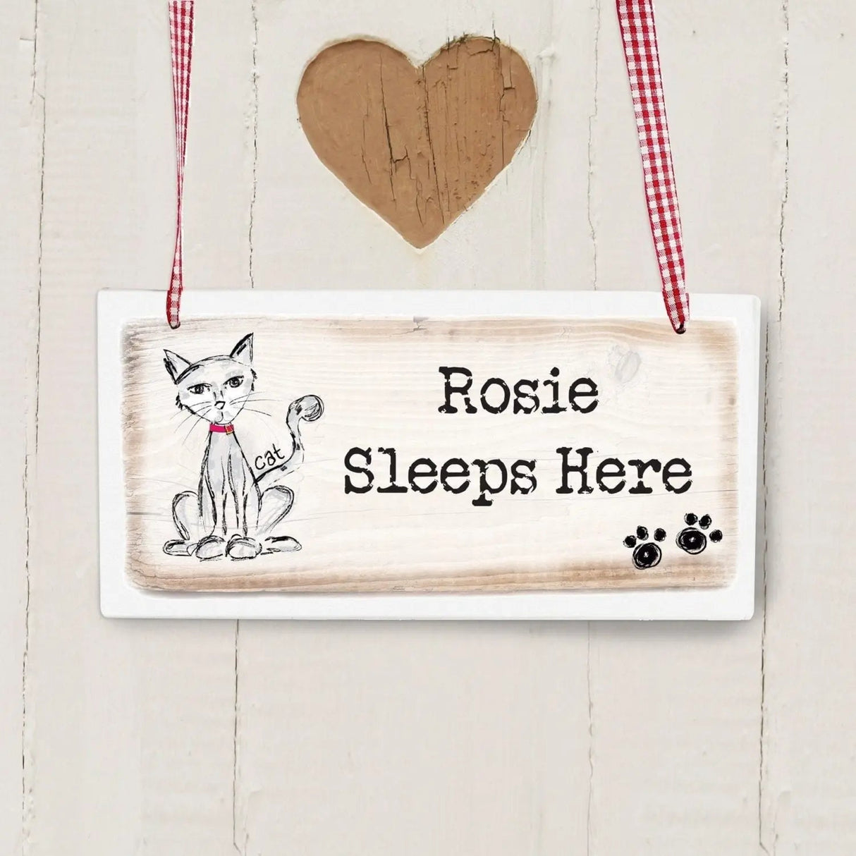 Personalised Wooden Cat Sign: 1 - Signs & Plaques By Gift Moments