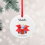 Personalised Cat’s First Christmas Ornament Default Title - Christmas Decorations at Gift Moments