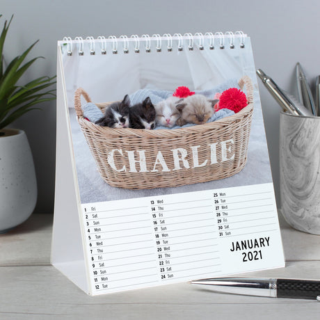 Personalised Cats and Kittens Desk Calendar: 4 - Calendars & Planners By Gift Moments