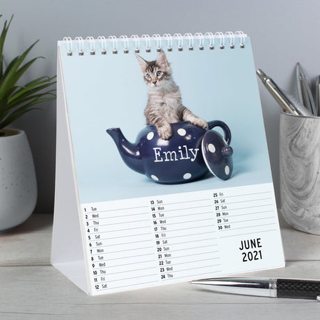 Personalised Cats and Kittens Desk Calendar: 3 - Calendars & Planners By Gift Moments