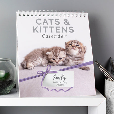 Personalised Cats and Kittens Desk Calendar: 1 - Calendars & Planners By Gift Moments