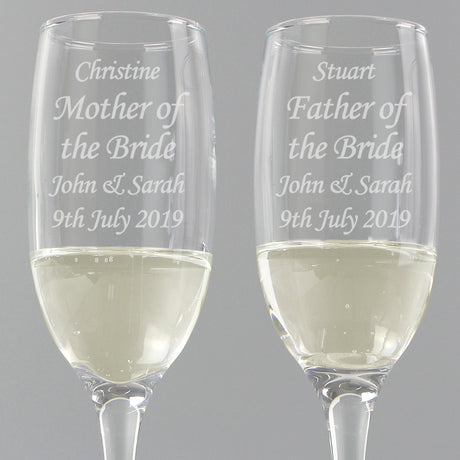 Personalised Celebration Engraved Flute Set: 3 - Champagne Flutes By Gift Moments