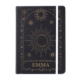 Personalised Celestial Black Hardback Notebook: 6 - Notebooks By Gift Moments