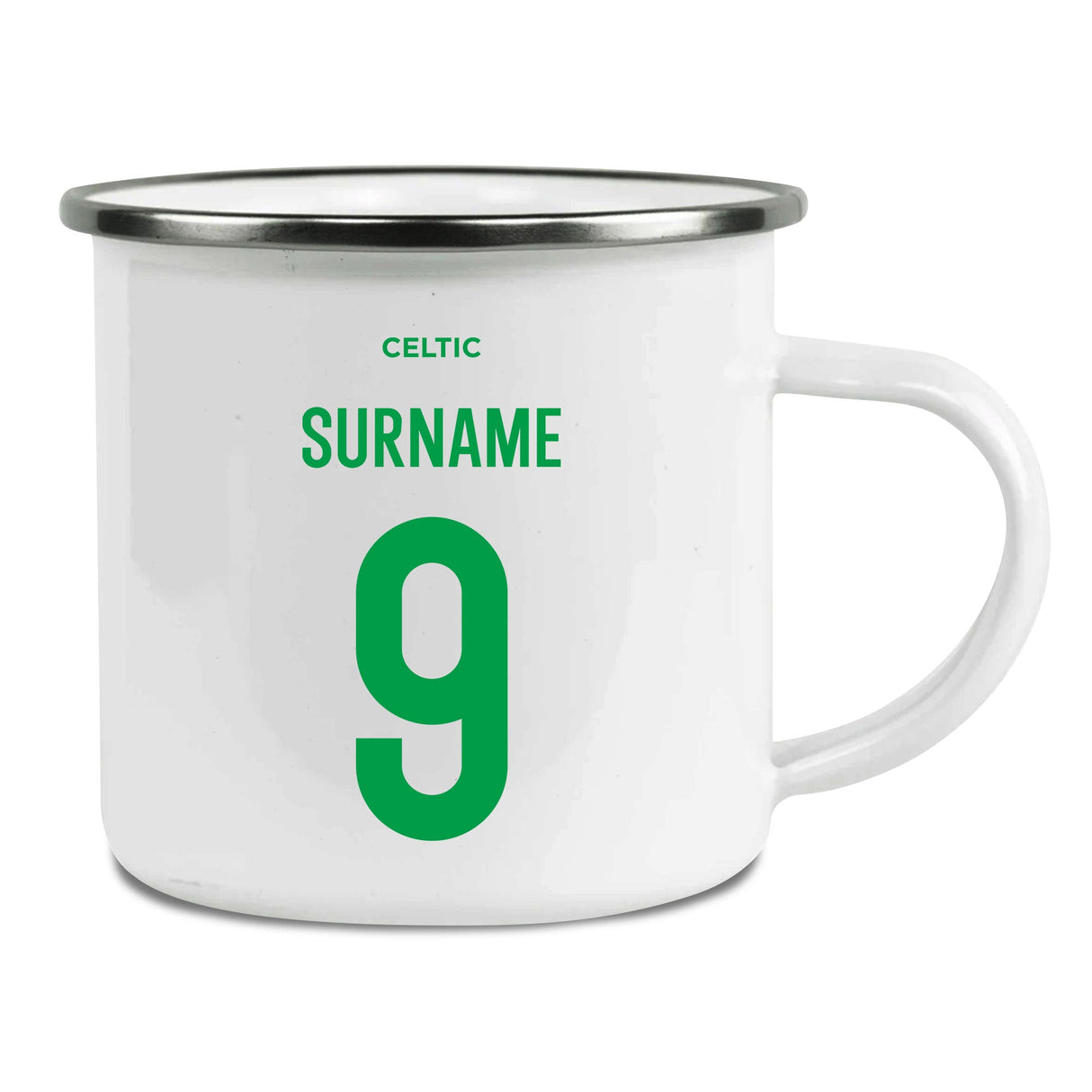 Personalised Celtic FC Enamel Camping Mug: 1 - Mugs By Celtic