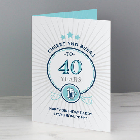 Personalised Cheers and Beers Birthday Card: 2 - Greeting Cards By Gift Moments