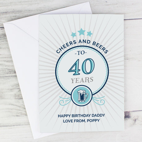 Personalised Cheers and Beers Birthday Card: 1 - Greeting Cards By Gift Moments