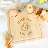 Personalised Chick Egg and Toast Board: 2 - Egg Cups By Gift Moments