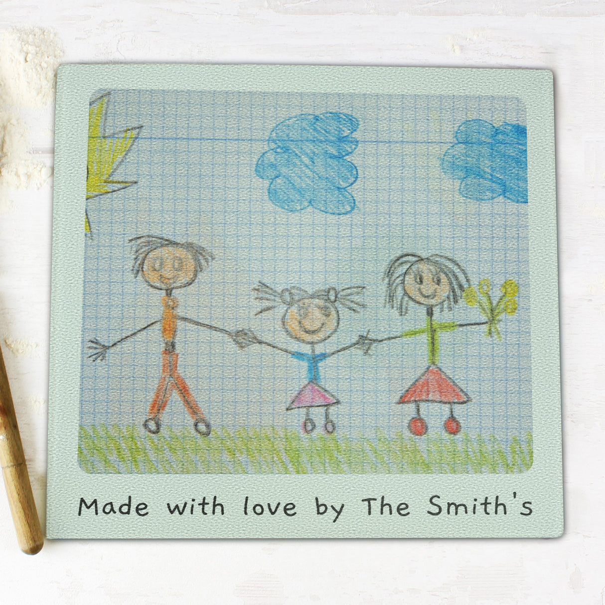 Personalised Children’s Drawing Glass Chopping Board: 4 - Chopping Boards By Gift Moments