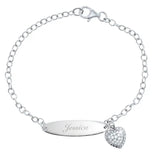 Personalised Silver Cubic Zirconia Children’s Bracelet: 2 - Bracelets By Gift Moments