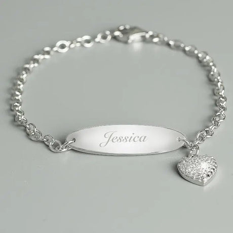 Personalised Silver Cubic Zirconia Children’s Bracelet: 1 - Bracelets By Gift Moments