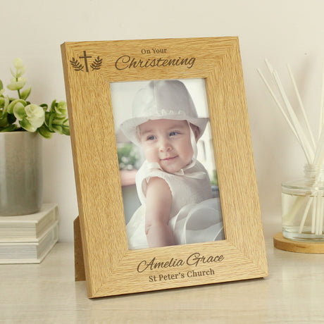 Personalised Christening 6x4 Photo Frame: 1 - Photo Frames By Gift Moments