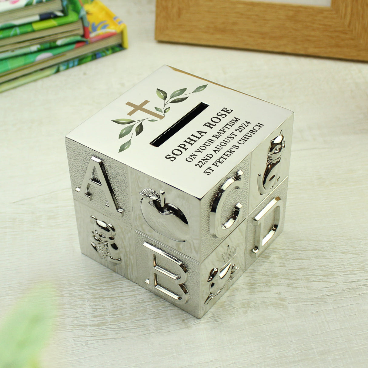 Personalised ABC Money Box for Christening: 1 - Money Boxes By Gift Moments