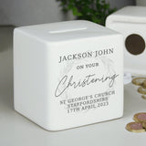 Personalised Christening Ceramic Money Box: 1 - Money Boxes By Gift Moments