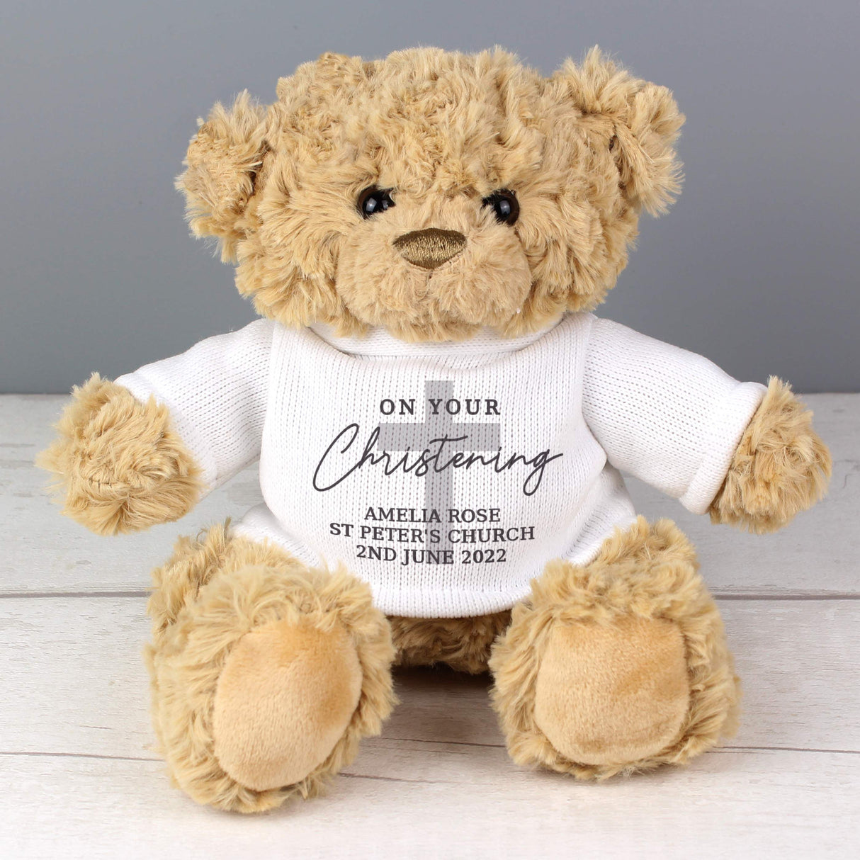 Personalised Christening Teddy Bear: 1 - Teddy Bears & Soft Toys By Gift Moments