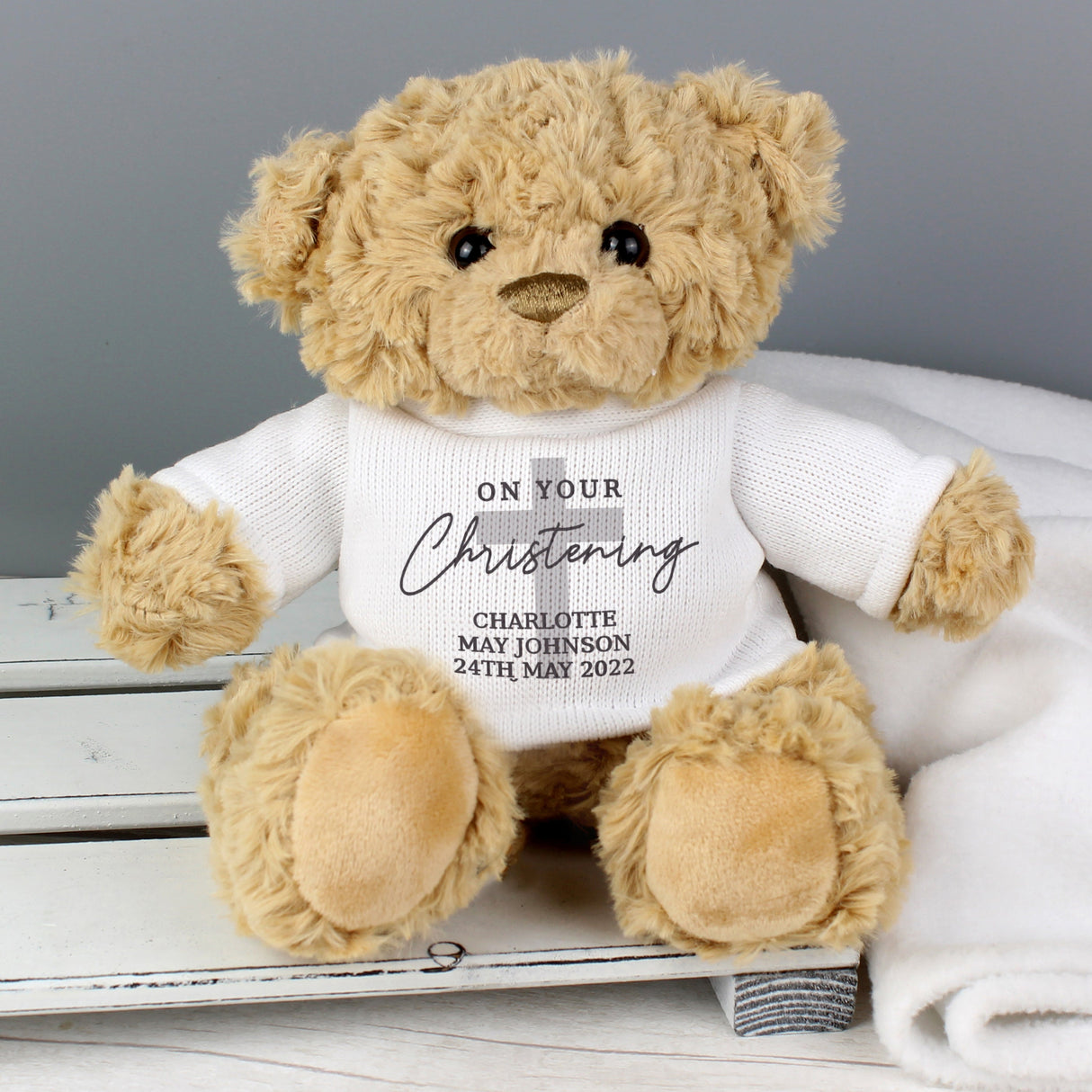 Personalised Christening Teddy Bear: 2 - Teddy Bears & Soft Toys By Gift Moments