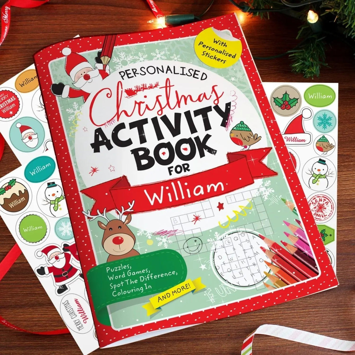 Personalised Christmas Activity Book with Stickers: 1 - Books By Gift Moments