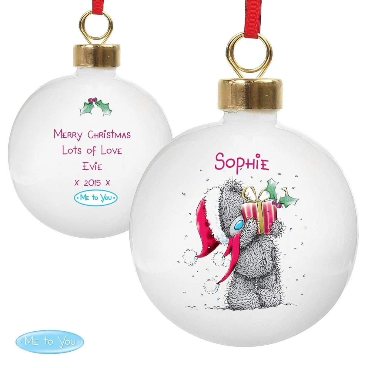 Personalised Me To You Christmas Bauble: 2 - Christmas Baubles