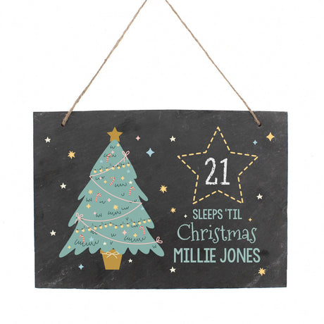 Personalised Christmas Countdown Slate Sign: 4 - Signs & Plaques By Gift Moments