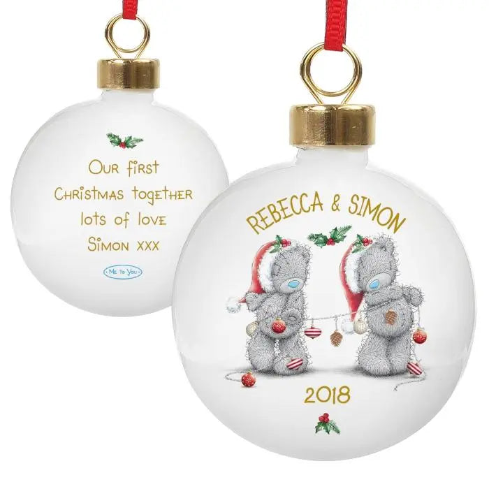 Personalised Couple’s Christmas Bauble: 3 - Christmas Baubles