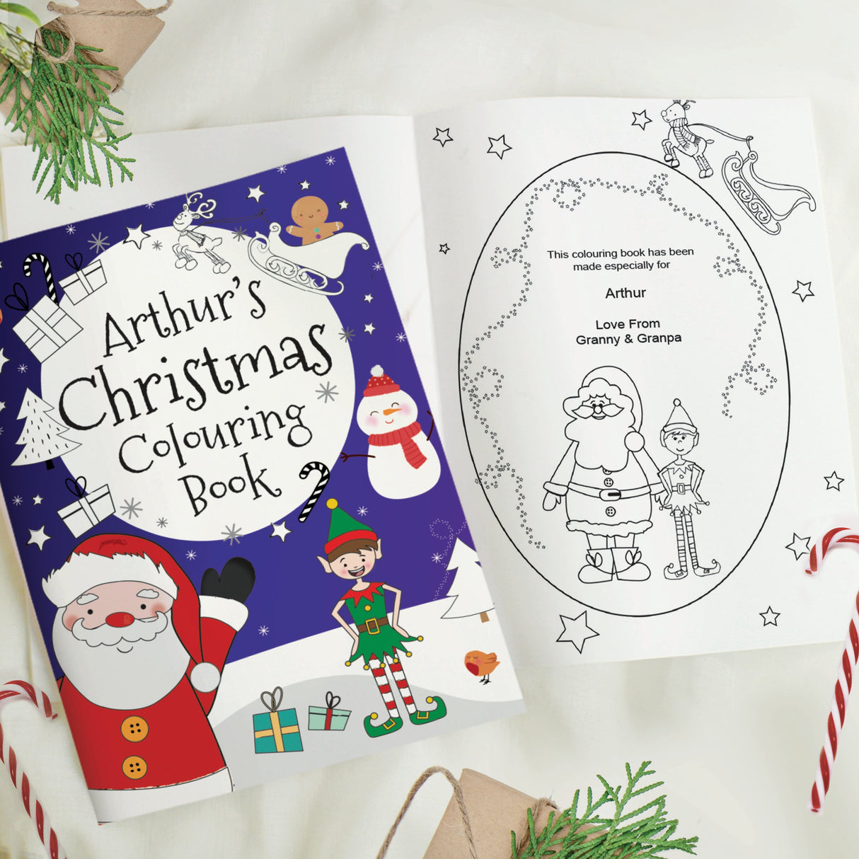 Personalised Christmas Elf Colouring Book: 3 - Books By Gift Moments