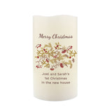 Personalised Christmas Floral LED Candle: 5 - LED Lighting By Gift Moments