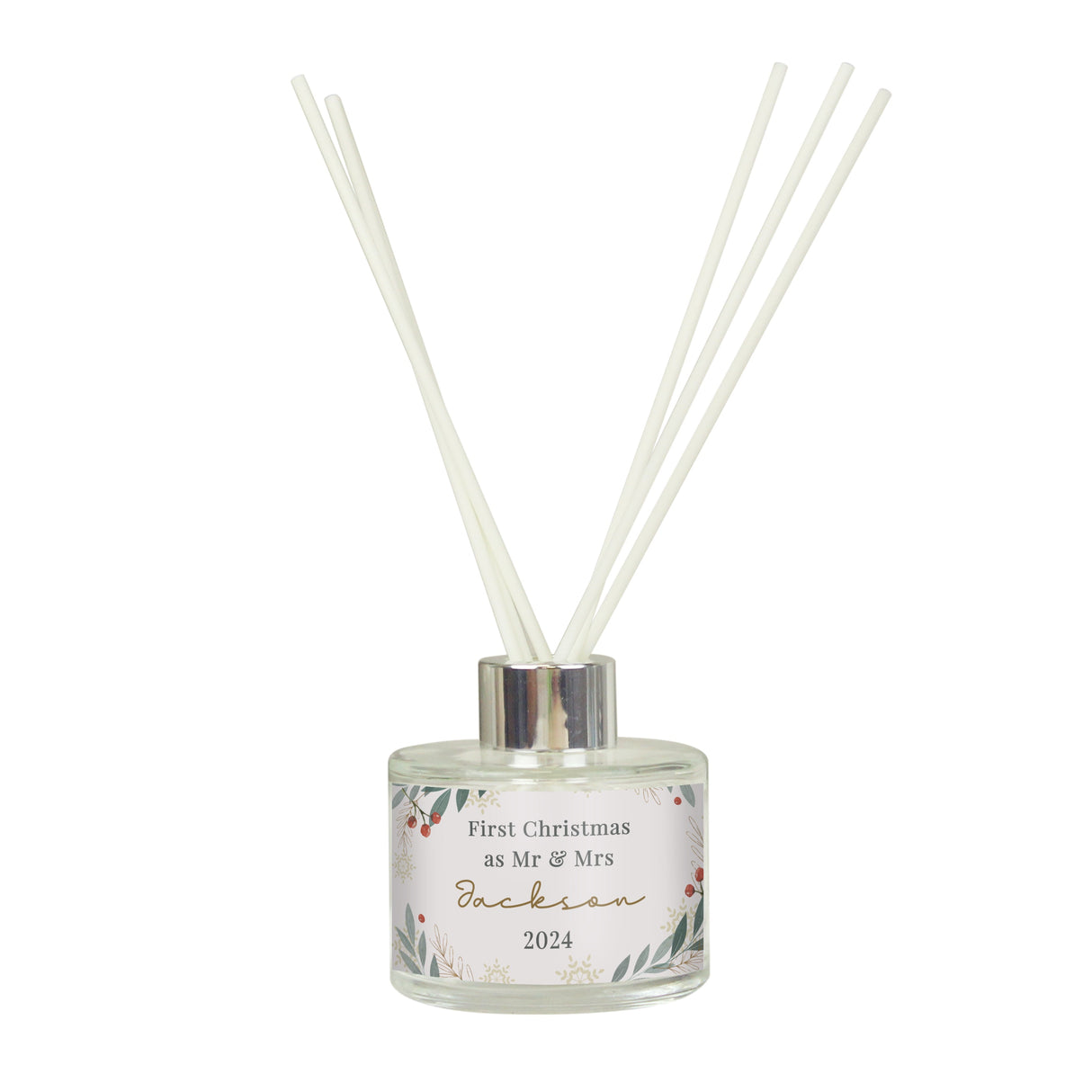 Personalised Christmas Foliage Reed Diffuser: 5 - Reed Diffusers By Gift Moments