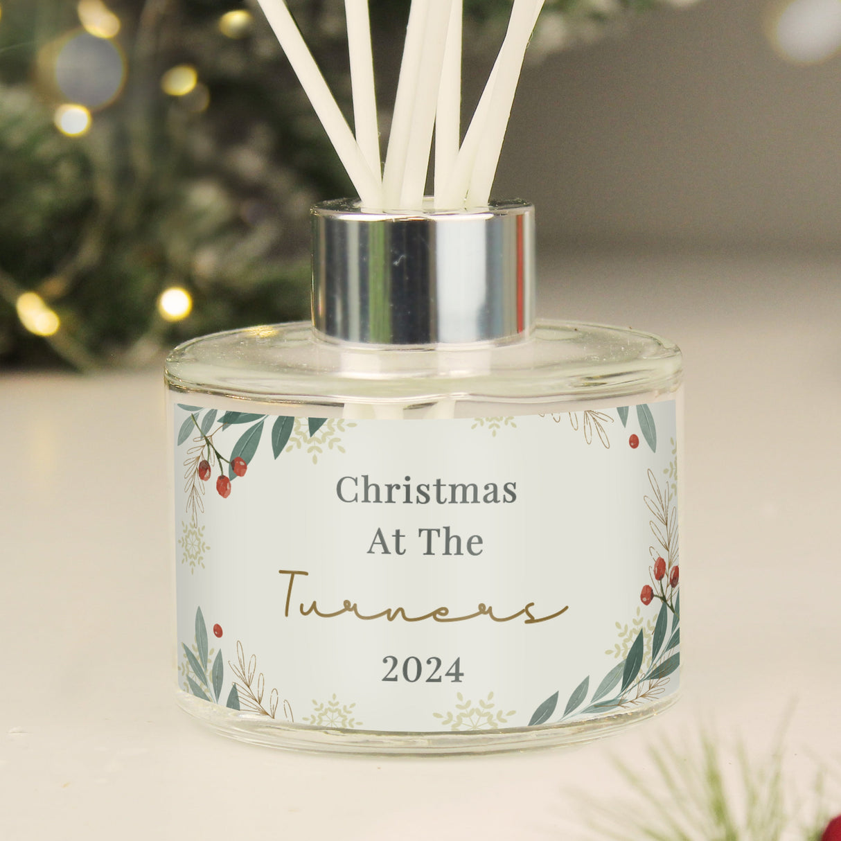 Personalised Christmas Foliage Reed Diffuser: 2 - Reed Diffusers By Gift Moments