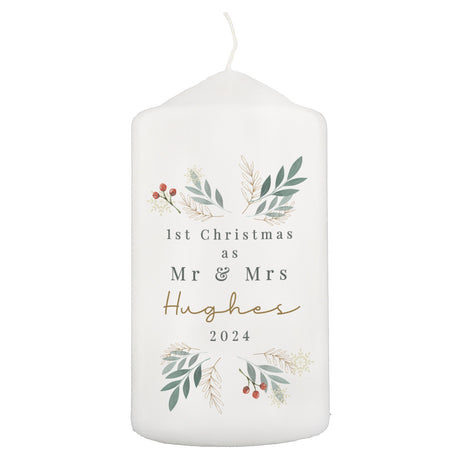 Personalised Christmas Foliage Candle: 5 - Candles By Gift Moments