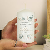 Personalised Christmas Foliage Candle: 1 - Candles By Gift Moments