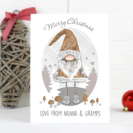 Personalised Scandinavian Gonk Christmas Card: 1 - Greeting Cards By Gift Moments