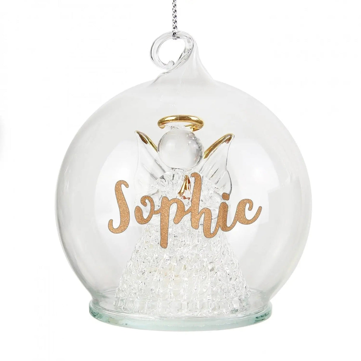 Personalised LED Angel Christmas Bauble: 4 - LED Lighting By Gift Moments