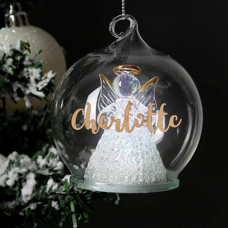 Personalised LED Angel Christmas Bauble: 1 - LED Lighting By Gift Moments