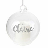 Personalised LED Candle Christmas Bauble: 3 - LED Lighting By Gift Moments