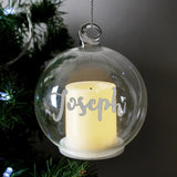 Personalised LED Candle Christmas Bauble: 4 - LED Lighting By Gift Moments