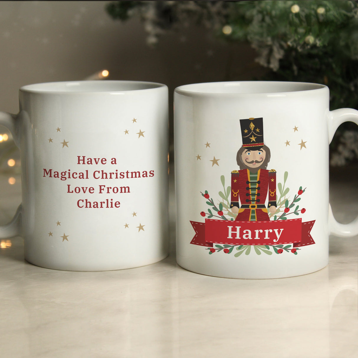 Personalised Nutcracker Christmas Mug: 2 - Mugs By Gift Moments