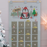 Personalised Silver Grey Penguin Advent Calendar: 4 - Advent Calendars By Gift Moments