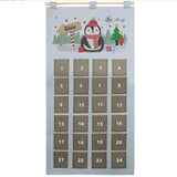 Personalised Silver Grey Penguin Advent Calendar: 5 - Advent Calendars By Gift Moments