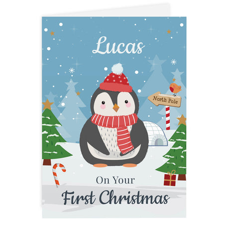 Personalised Baby’s First Christmas Penguin Card: 4 - Greeting Cards By Gift Moments