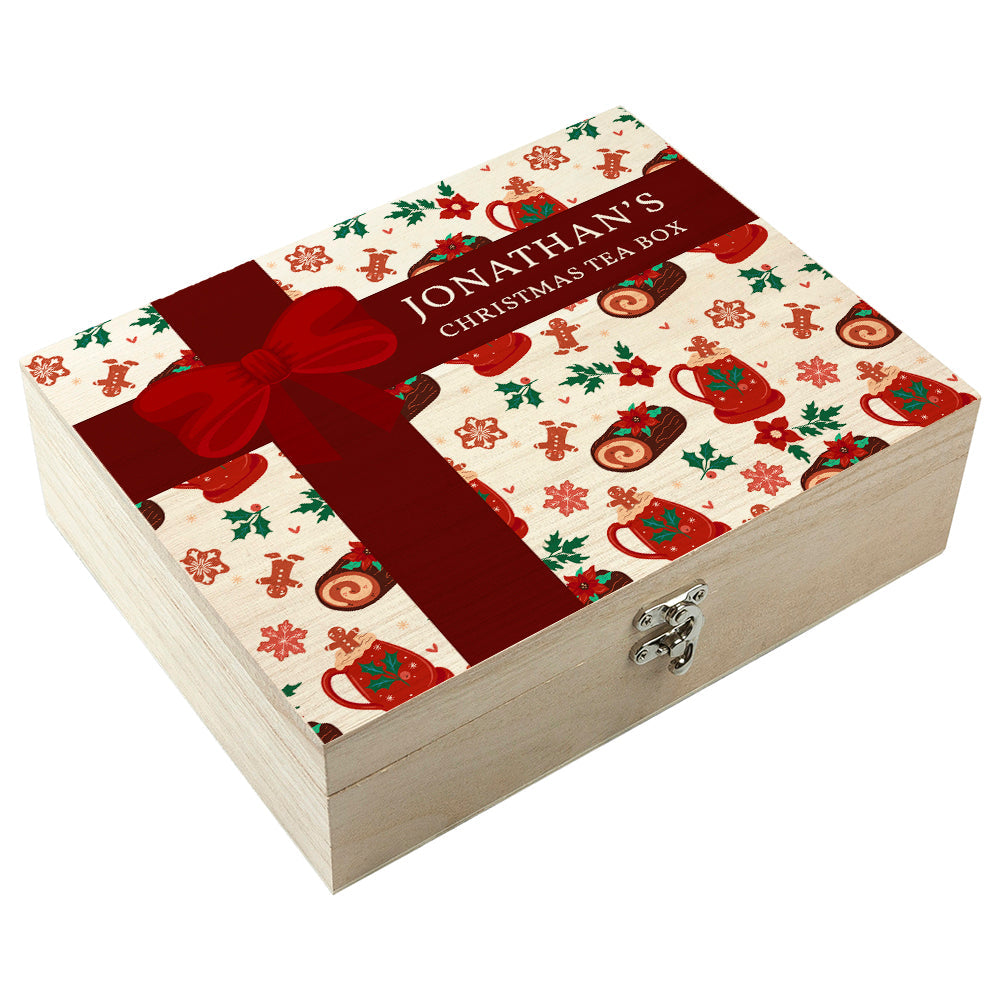 Personalised Christmas Tea Box Gift: 7 - Tea Boxes By Gift Moments