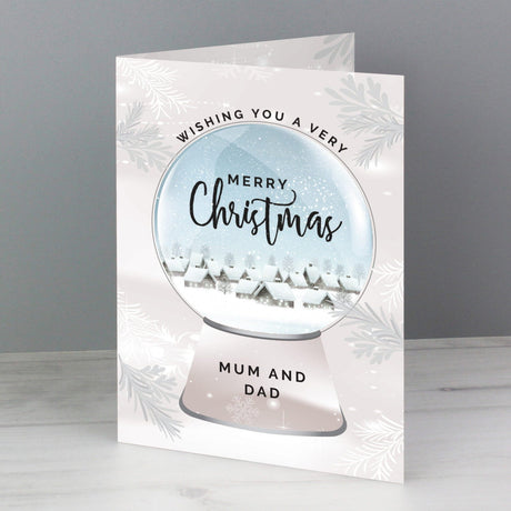 Personalised Christmas Snow Globe Greeting Card: 2 - Greeting Cards By Gift Moments