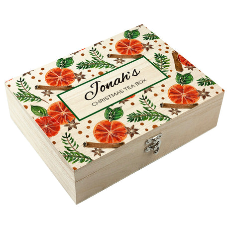 Personalised Christmas Spices Tea Box Selection: 7 - Tea Boxes By Gift Moments