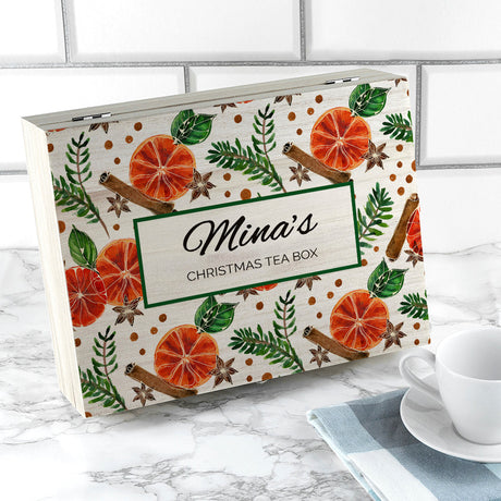 Personalised Christmas Spices Tea Box Selection: 5 - Tea Boxes By Gift Moments