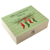 Personalised Christmas Stockings Tea Box: 7 - Tea Boxes By Gift Moments