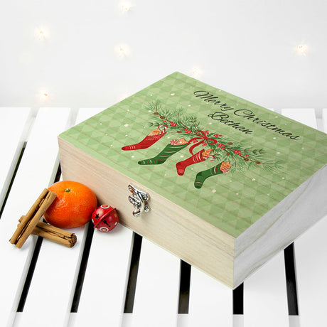 Personalised Christmas Stockings Tea Box Selection: 1 - Tea Boxes By Gift Moments