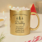 Personalised Gold Glitter Christmas Tree Mug: 1 - Mugs By Gift Moments