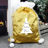 Personalised Gold Pom Pom Christmas Sack: 2 - Christmas Sacks By Gift Moments