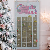 Personalised Silver Grey Unicorn Advent Calendar: 3 - Advent Calendars By Gift Moments