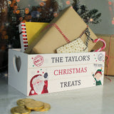 Personalised Christmas Wooden Crate with Handles: 4 - Storage By Gift Moments