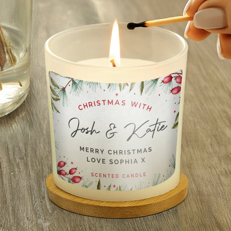 Personalised Christmas Scented Candle Jar: 3 - Candles By Gift Moments