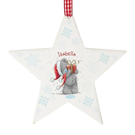 Personalised Me To You Wooden Star Decoration: 2 - Christmas Decorations